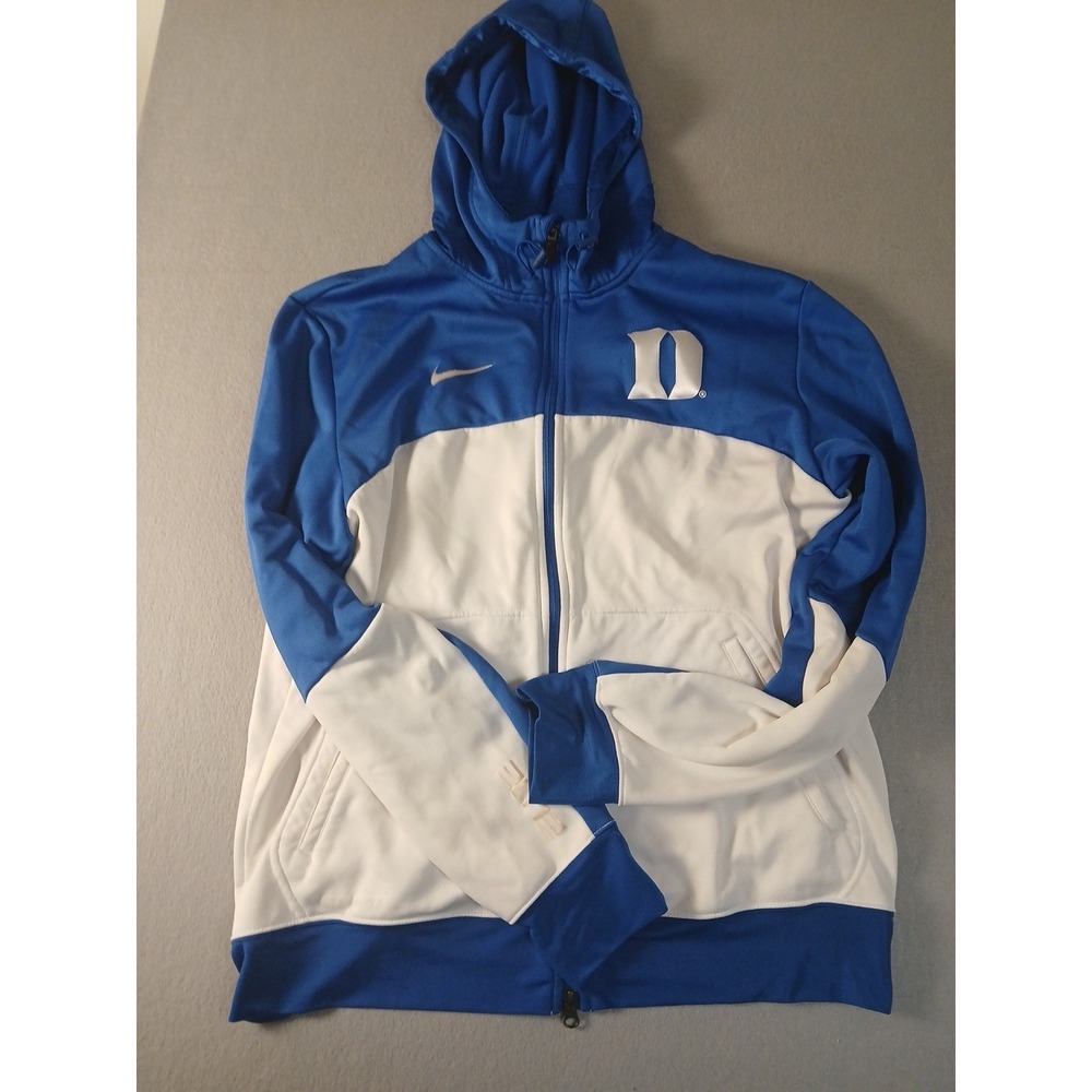 Nike Duke Blue Devils Hyper Elite Basketball Therma Fit Full Zip Size Large!!